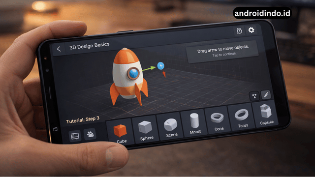 Aplikasi Android untuk Belajar Desain 3D yang Mudah Dipakai