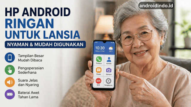 HP Android ringan untuk lansia